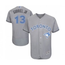 Men's Toronto Blue Jays #13 Lourdes Gurriel Jr. Authentic Gray 2016 Father's Day Fashion Flex Base Baseball Player Stitched Jersey