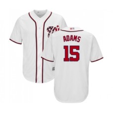 Men's Washington Nationals #15 Matt Adams Replica White Home Cool Base Baseball Jersey