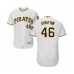 Men's Pittsburgh Pirates #46 Chris Stratton White Home Flex Base Authentic Collection Baseball Player Stitched Jersey