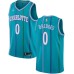 Men's Nike Jordan Charlotte Hornets #0 Miles Bridges Swingman Aqua Hardwood Classics NBA Jersey