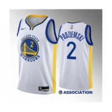 Men's Golden State Warriors #2 Brandin Podziemski White 2023 Draft Association Edition Swingman Stitched Basketball Jersey