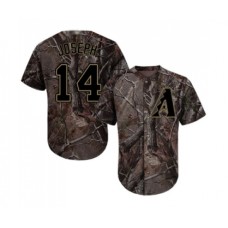 Men's Arizona Diamondbacks #14 Caleb Joseph Authentic Camo Realtree Collection Flex Base Baseball Jersey