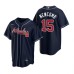 Men's Nike Atlanta Braves #15 Sean Newcomb Navy Alternate Stitched Baseball Jersey