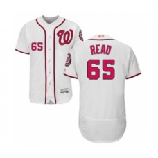 Men's Washington Nationals #65 Raudy Read White Home Flex Base Authentic Collection Baseball Player Stitched Jersey