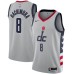 Men's Washington Wizards #8 Rui Hachimura Nike Gray 2020-21 Swingman Player Stitched Jersey