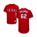 Men's Texas Rangers #62 Joe Palumbo Red Alternate Flex Base Authentic Collection Baseball Player Stitched Jersey