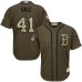 Men's Majestic Boston Red Sox #41 Chris Sale Authentic Green Salute to Service 2018 World Series Champions MLB Jersey