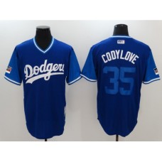 Men's Los Angeles Dodgers #35 Cody Bellinger Royal Codylove Royal Players Weekend Team Stitched Jersey