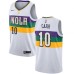 Men's Nike New Orleans Pelicans #10 Tony Carr Swingman White NBA Jersey - City Edition