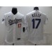 Men's Nike Los Angeles Dodgers #17 Joe Kelly White Gold Elite Stitched Jersey