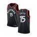 Men's Toronto Raptors #15 Vince Carter Swingman Black 2019 Basketball Finals Champions Jersey Statement Edition