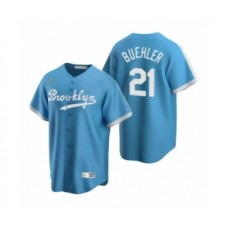 Men's Los Angeles Dodgers #21 Walker Buehler Nike Light Blue Cooperstown Collection Alternate Stitched Jersey