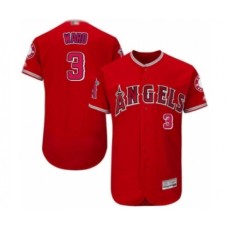 Men's Los Angeles Angels of Anaheim #3 Taylor Ward Red Alternate Flex Base Authentic Collection Baseball Player Stitched Jersey