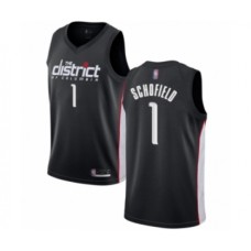 Men's Washington Wizards #1 Admiral Schofield Swingman Black Basketball Stitched Jersey - City Edition