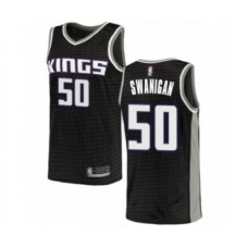 Men's Sacramento Kings #50 Caleb Swanigan Authentic Black Basketball Jersey Statement Edition