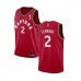 Men's Toronto Raptors #2 Kawhi Leonard Swingman Red 2019 Basketball Finals Champions Jersey - Icon Edition