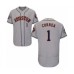 Men's Houston Astros #1 Carlos Correa Grey Road Flex Base Authentic Collection 2019 World Series Bound Baseball Stitched Jersey