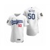 Men's Los Angeles Dodgers #50 Mookie Betts Nike White 2020 World Series Authentic Stitched Jersey