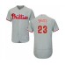 Men's Philadelphia Phillies #23 Jay Bruce Grey Road Flex Base Authentic Collection Baseball Player Stitched Jersey