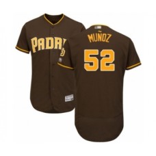 Men's San Diego Padres #52 Andres Munoz Brown Alternate Flex Base Authentic Collection Baseball Player Stitched Jersey