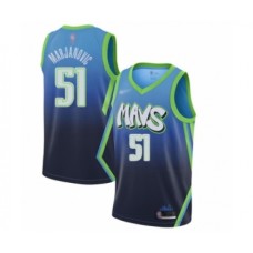 Men's Dallas Mavericks #51 Boban Marjanovic Swingman Blue Basketball Stitched Jersey - 2019 20 City Edition