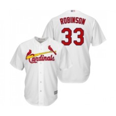 Men's St. Louis Cardinals #33 Drew Robinson Replica White Home Cool Base Baseball Jersey