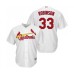 Men's St. Louis Cardinals #33 Drew Robinson Replica White Home Cool Base Baseball Jersey