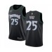 Men's Nike Minnesota Timberwolves #25 Derrick Rose Swingman Black Hardwood Classics Jersey