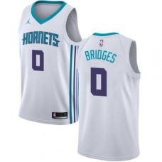 Men's Nike Jordan Charlotte Hornets #0 Miles Bridges Swingman White NBA Jersey - Association Edition