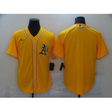 Men's Nike Oakland Athletics Blank Yellow Stitched Jersey