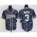 Men's New York Yankees #3 Babe Ruth Grey Camo Cool Base Stitched Baseball Jersey