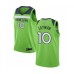 Men's Minnesota Timberwolves #10 Jake Layman Authentic Green Basketball Stitched Jersey Statement Edition