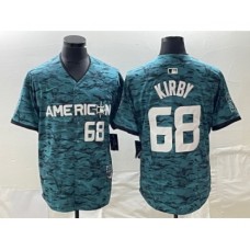 Men's Nike Seattle Mariners #68 Adolis Garcia Number Teal 2023 All Star Stitched Baseball Jersey