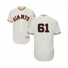 Men's San Francisco Giants #61 Burch Smith Cream Home Flex Base Authentic Collection Baseball Player Stitched Jersey