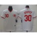 Men's Nike Cincinnati Reds #30 Ken Griffey White Authentic Stitched Jersey