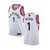 Men's Toronto Raptors #1 Patrick McCaw Swingman White 2019 Basketball Finals Bound Jersey - Association Edition