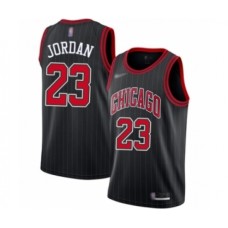 Men's Chicago Bulls #23 Michael Jordan Authentic Black Finished Basketball Stitched Jersey - Statement Edition