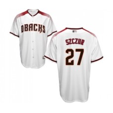 Men's Arizona Diamondbacks #27 Matt Szczur Replica White Home Cool Base Baseball Jersey