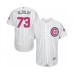 Men's Chicago Cubs #73 Adbert Alzolay Authentic White 2016 Mother's Day Fashion Flex Base Baseball Player Stitched Jersey