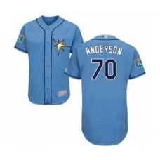 Men's Tampa Bay Rays #70 Nick Anderson Light Blue Flexbase Authentic Collection Baseball Player Stitched Jersey