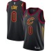 Men's Cleveland Cavaliers #0 Kevin Love Jordan Brand Black 2020-21 Swingman Stitched Jersey