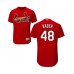 Men's St. Louis Cardinals #48 Harrison Bader Red Alternate Flex Base Authentic Collection Baseball Jersey