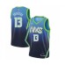 Men's Dallas Mavericks #13 Jalen Brunson Swingman Blue Basketball Stitched Jersey - 2019 20 City Edition