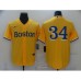 Men's Boston Red Sox #34 David Ortiz Nike Gold-Light Blue 2021 City Connect Replica Player Stitched Jersey