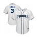 Men's San Diego Padres #3 Ian Kinsler Replica White Home Cool Base Baseball Jersey