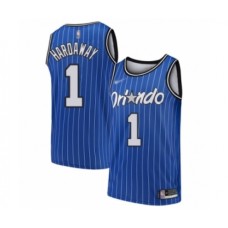 Men's Orlando Magic #1 Penny Hardaway Authentic Blue Hardwood Classics Basketball Stitched Jersey