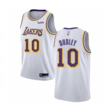 Men's Los Angeles Lakers #10 Jared Dudley Authentic White Basketball Jersey - Association Edition