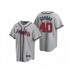 Men's Atlanta Braves #40 Mike Soroka Nike Gray 2020 Replica Road Stitched Jersey