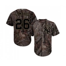 Men's New York Yankees #26 DJ LeMahieu Authentic Camo Realtree Collection Flex Base Baseball Jersey