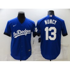 Men's Los Angeles Dodgers #13 Max Muncy Blue Game City Player Stitched Jersey